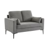 2-Sitzer-Sofa, mit Cordbezug und Metallfüßen, Hellgrau
