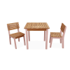 Holztisch + 2 Stühle für Kinder für drinnen / draußen, Rosa