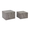 Tables basses effet marbre gris (lot de 2)