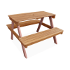 Picknicktisch aus Holz für Kinder, mit 2 Sitzplätzen, Rosa