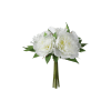 Bouquet de 8 pivoines artificielles blanches H28