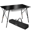 Table de camping pliable 120 x 705 x 58 – 79 cm noir