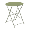 Table pliante en acier vert tilleul