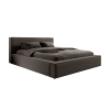 Polsterbett mit Bettkasten 180x200 cm, Grau