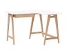 L-förmiger Schreibtisch, Holz, 115x85x75, Weiß