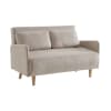 2-Sitzer-Sofa mit Cordbezug und Holzfüßen, Beige