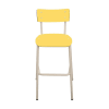 Chaise de bar en stratifié jaune unie