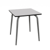 Table en stratifié grise perle avec pieds gris 2 places