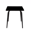 Table en stratifié noire avec pieds noirs 2 places