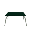 Table basse en stratifié verte avec pieds kaki