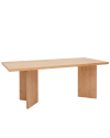 Mesa de comedor de madera maciza en tono roble medio de 160cm