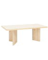Mesa de comedor de madera maciza en tono natural de 160cm