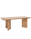 Mesa de comedor de madera maciza en tono roble oscuro de 160x75cm