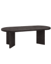 Mesa de centro de madera maciza en tono negro de 120x40cm