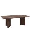 Mesa de centro de madera maciza en tono nogal de 120x50cm