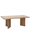 Mesa de centro de madera maciza en tono roble oscuro de 120x50cm