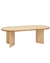 Mesa de comedor de madera maciza en tono roble medio de 160x75cm