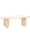 Mesa de comedor de madera maciza en tono natural de 160x75cm