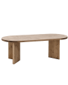 Mesa de comedor de madera maciza en tono roble oscuro de 180x75cm