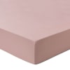 Soft-Peach-Spannbettlaken - 100% Baumwolle - 200x200 cm, Blasses Rosa
