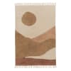 Teppich - 100% Baumwolle - 90x130 cm, Braun & Naturweiß