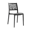 Set di 6 sedie in resina con fibra di vetro antracite