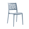Set di 6 sedie in resina con fibra di vetro azzurro cemento