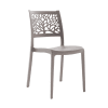 Set di 6 sedie in resina con fibra di vetro tortora