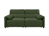 Canapé droit 3 places avec assises coulissantes en tissu - Vert
