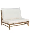 Chaise en bambou ton clair et blanc
