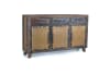 Sideboard aus recyceltem Holz und Metall