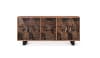 Sideboard aus Akazienholz und Metall