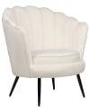 Fauteuil Velours Blanc cassé