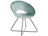 Chaise design en velours vert menthe
