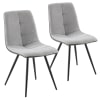 Pack 2 sillas, tela y piel sintética gris