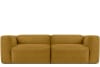 2,5-Sitzer-Sofa mit extrem weicher und bequemer Sitzfläche, gelb