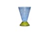 Vase en verre bleu H29