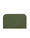 Tête de lit déhoussable en velours côtelé vert 140x110 cm