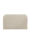 Cabecero tapizado desenfundable de lino beige de 140x110cm