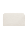 Cabecero tapizado desenfundable de lino blanco de 140x110cm