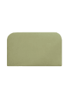 Tête de lit déhoussable en velours côtelé vert citron 140x110 cm