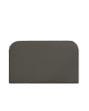 Cabecero tapizado desenfundable de pana gris oscuro de 140x110cm