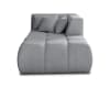 Canapé modulable 2 places  en tissu gris