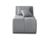 Canapé modulable 1 places en tissu gris