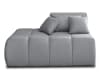 Canapé modulable 2 places en tissu gris