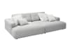 Big Sofa aus Feincord, silber
