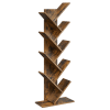 Bibliothèque 9 niveaux forme d'arbre effet bois marron rustique