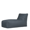 Pouf modulaire chaise longue d'extérieur gris anthracite