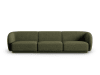 3-Sitzer modulares Sofa aus Chenille-Stoff grün meliert