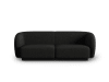 2-Sitzer modulares Sofa aus Chenille-Stoff mischung schwarz